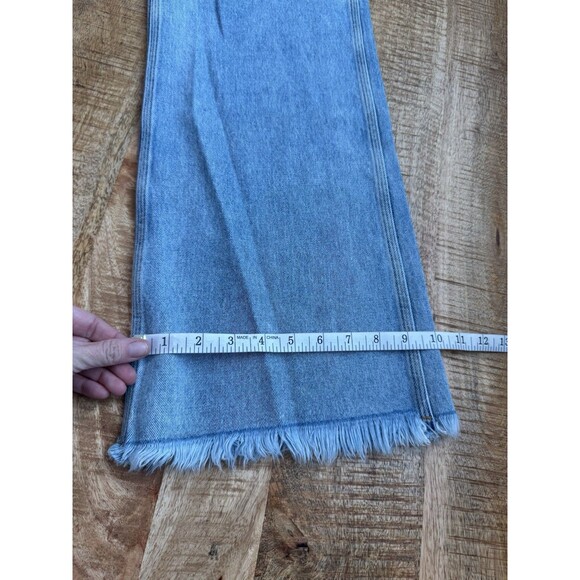 Seventy + Mochi Women's High Rise Wide Leg Mabel Jeans Patch Pocket Raw Hem 28 - Picture 12 of 12